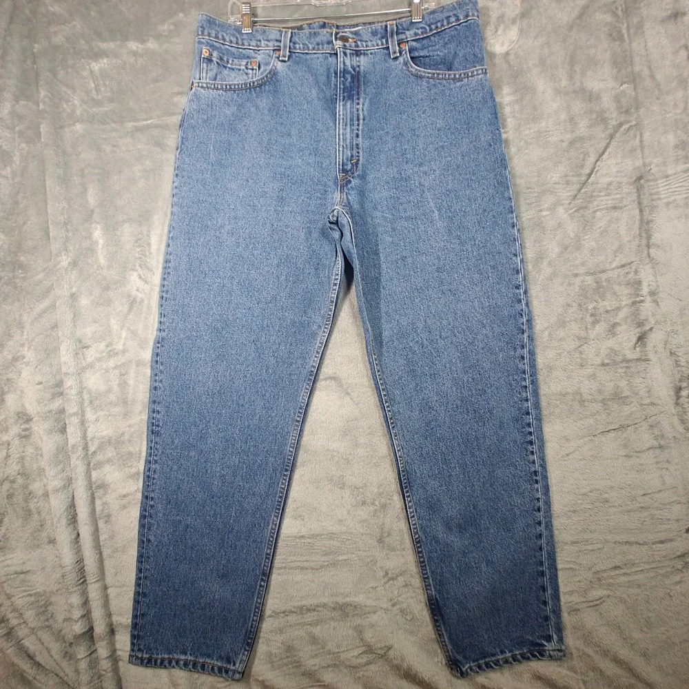 Vintage 90s Levis 550 Relaxed Tapered 38x30 Fits 36x30 USA Red Tab High Rise 95